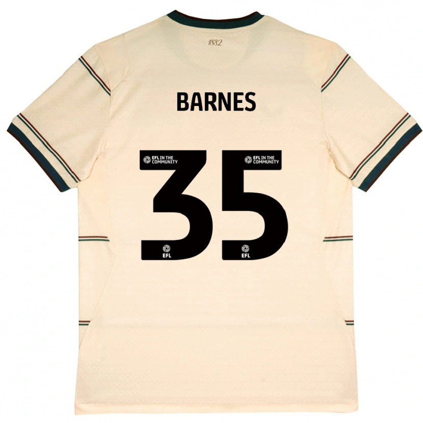 Danxen Mænd Ashley Barnes #35 Beige Vinrød Udebane Spillertrøjer 2026/27 Trøje T-Shirt