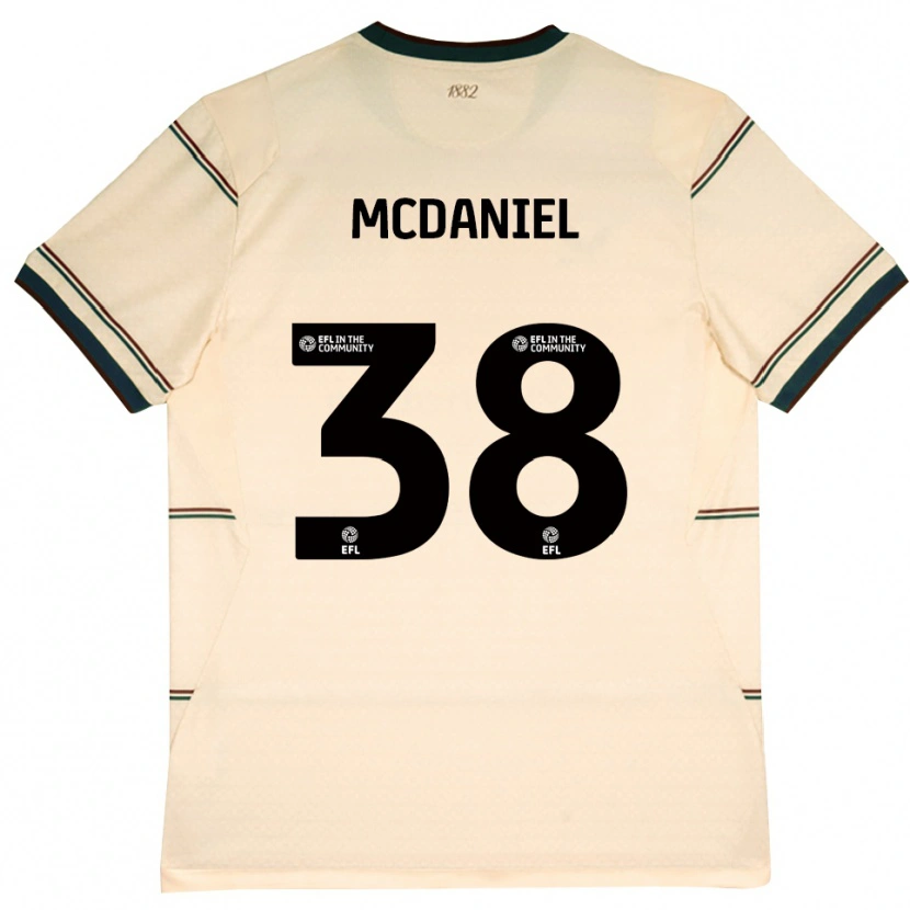 Danxen Mænd Louise Mcdaniel #38 Beige Vinrød Udebane Spillertrøjer 2026/27 Trøje T-Shirt