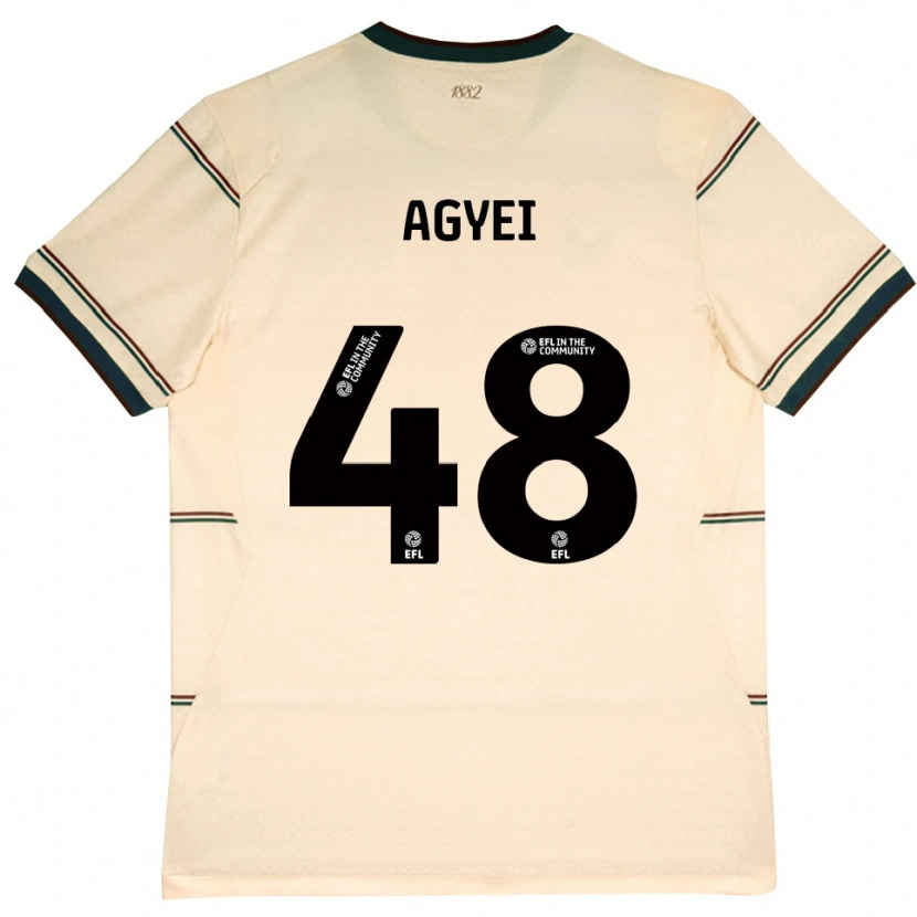 Danxen Mænd Enock Agyei #48 Beige Vinrød Udebane Spillertrøjer 2026/27 Trøje T-Shirt