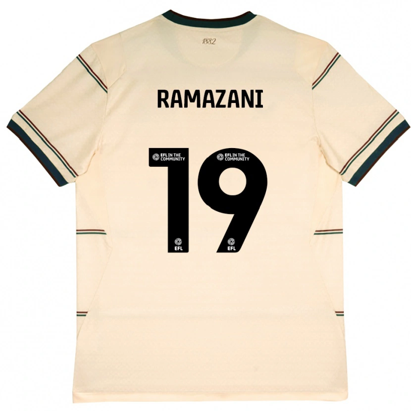 Danxen Mænd Largie Ramazani #19 Beige Vinrød Udebane Spillertrøjer 2026/27 Trøje T-Shirt