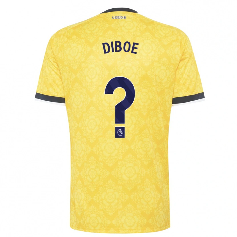 Danxen Mænd Cuba Diboe #0 Gul Hvid Sort Udebane Spillertrøjer 2026/27 Trøje T-Shirt
