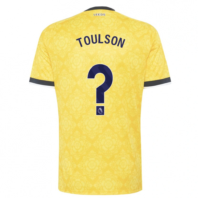 Danxen Mænd Daniel Toulson #0 Gul Hvid Sort Udebane Spillertrøjer 2026/27 Trøje T-Shirt