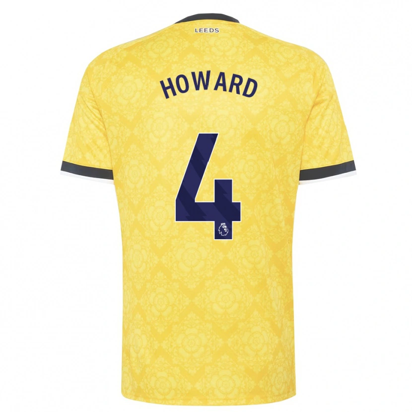 Danxen Mænd Jacob Howard #4 Gul Hvid Sort Udebane Spillertrøjer 2026/27 Trøje T-Shirt