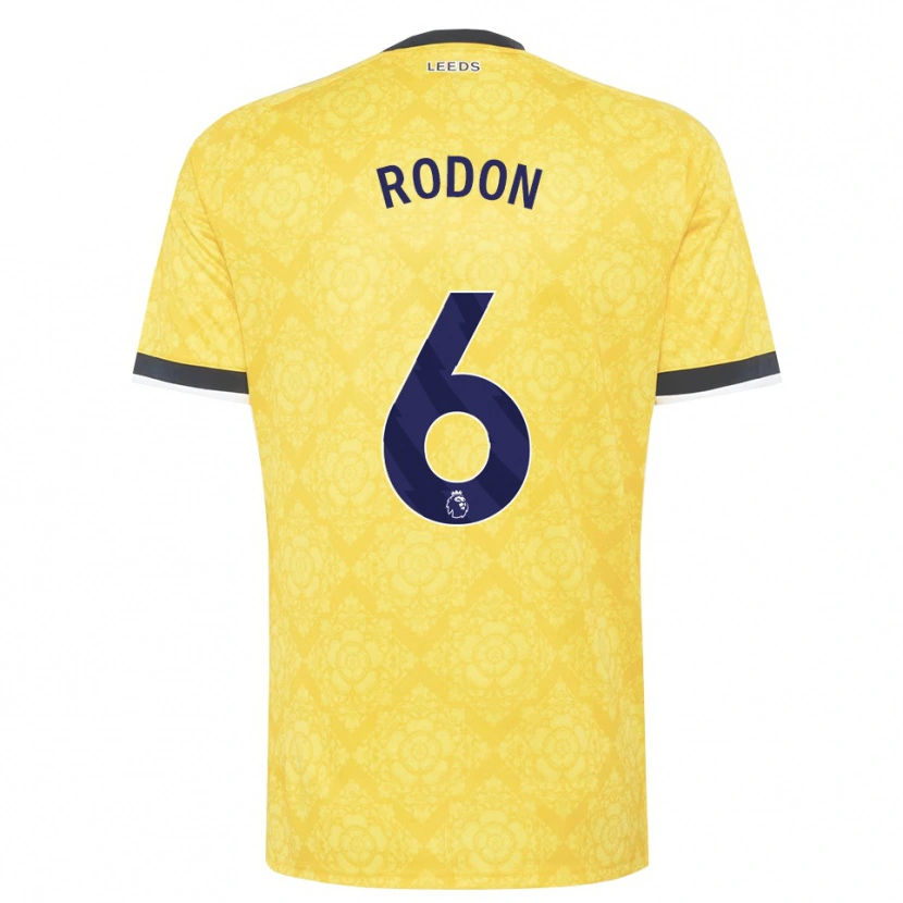 Danxen Mænd Joe Rodon #6 Gul Hvid Sort Udebane Spillertrøjer 2026/27 Trøje T-Shirt