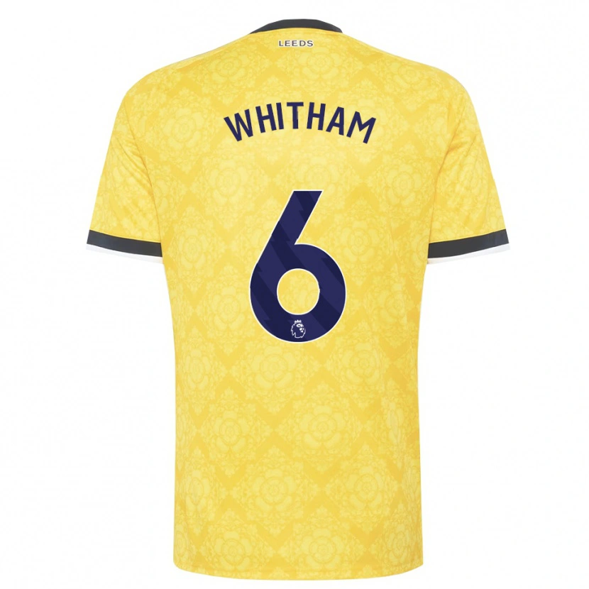 Danxen Mænd Danielle Whitham #6 Gul Hvid Sort Udebane Spillertrøjer 2026/27 Trøje T-Shirt
