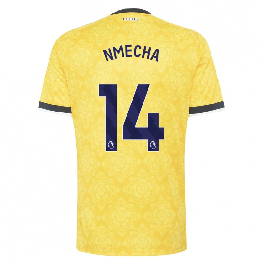 Danxen Mænd Lukas Nmecha #14 Gul Hvid Sort Udebane Spillertrøjer 2026/27 Trøje T-Shirt