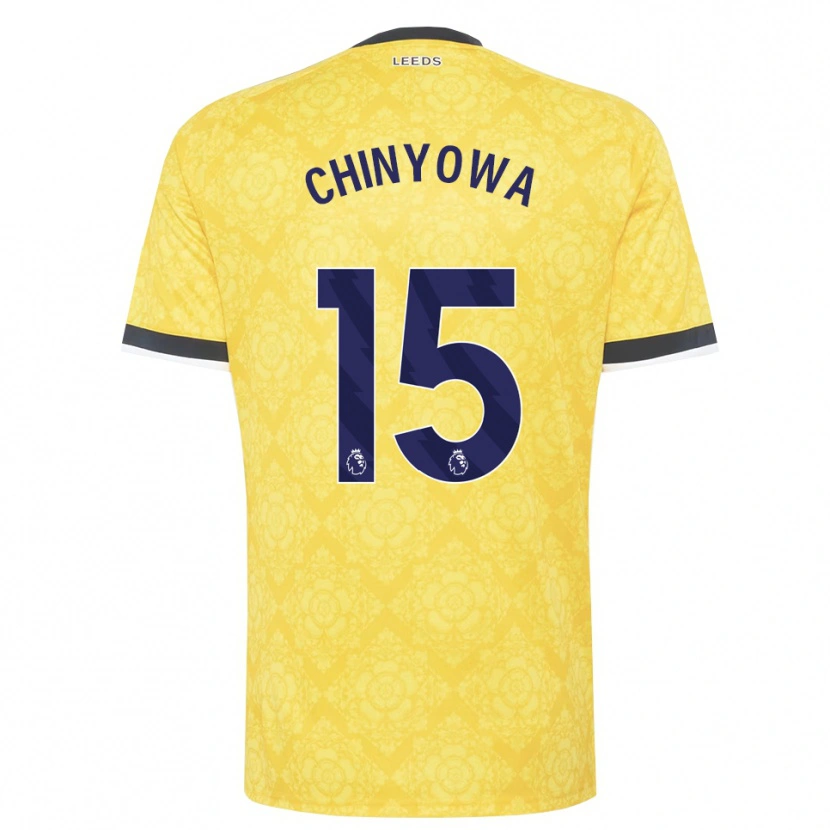 Danxen Mænd Taku Chinyowa #15 Gul Hvid Sort Udebane Spillertrøjer 2026/27 Trøje T-Shirt