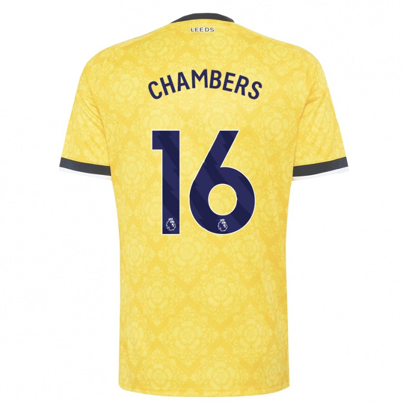 Danxen Mænd Lloyd Chambers #16 Gul Hvid Sort Udebane Spillertrøjer 2026/27 Trøje T-Shirt