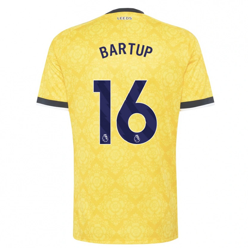 Danxen Mænd Laura Bartup #16 Gul Hvid Sort Udebane Spillertrøjer 2026/27 Trøje T-Shirt
