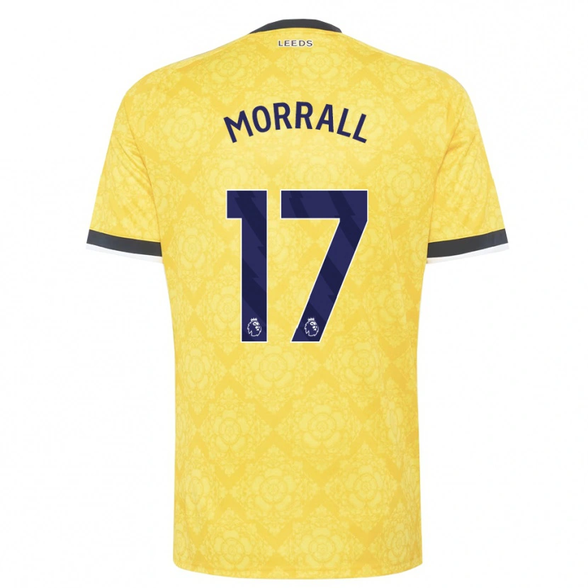 Danxen Mænd Kai Morrall #17 Gul Hvid Sort Udebane Spillertrøjer 2026/27 Trøje T-Shirt