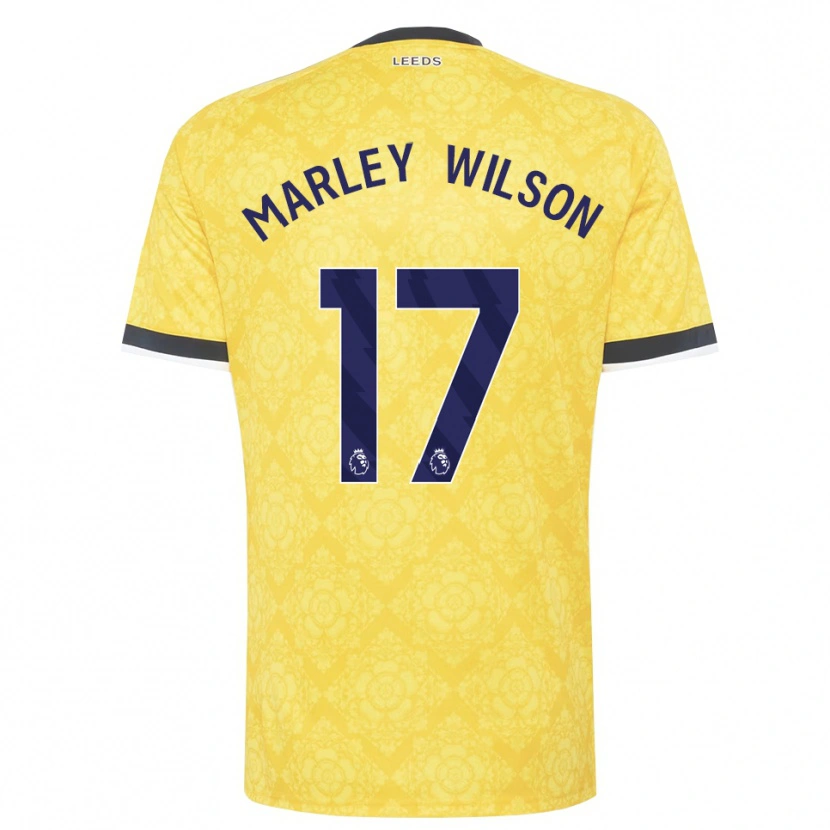 Danxen Mænd Marley Wilson #17 Gul Hvid Sort Udebane Spillertrøjer 2026/27 Trøje T-Shirt