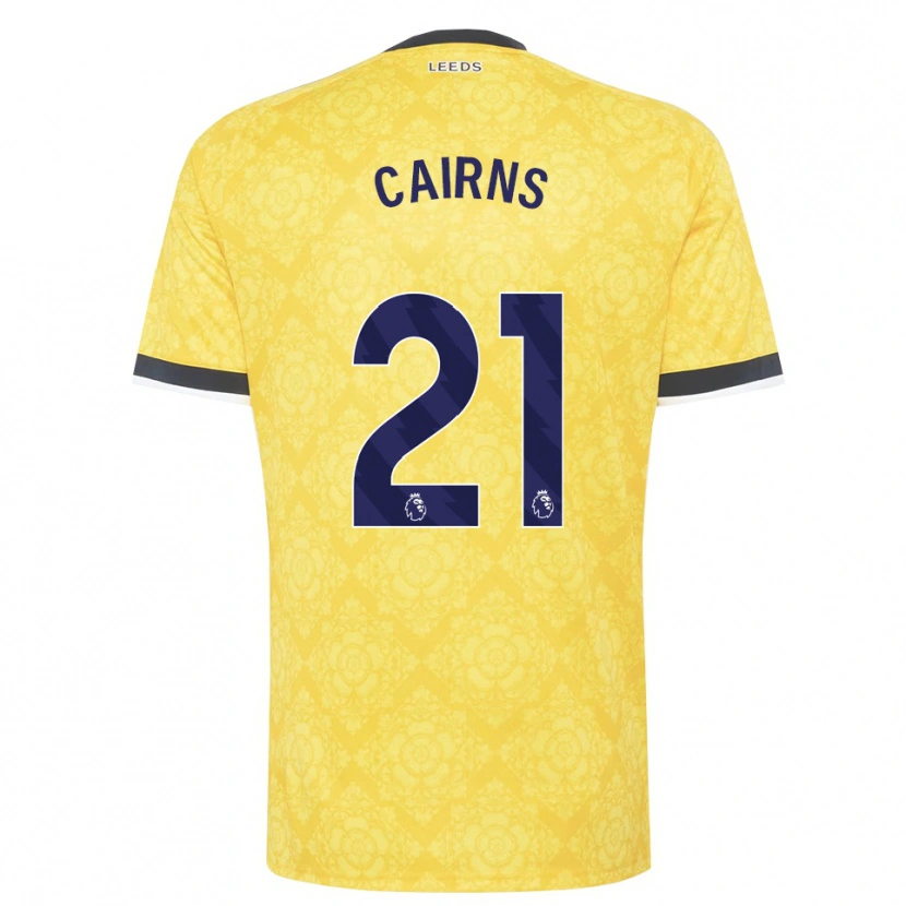 Danxen Mænd Alex Cairns #21 Gul Hvid Sort Udebane Spillertrøjer 2026/27 Trøje T-Shirt
