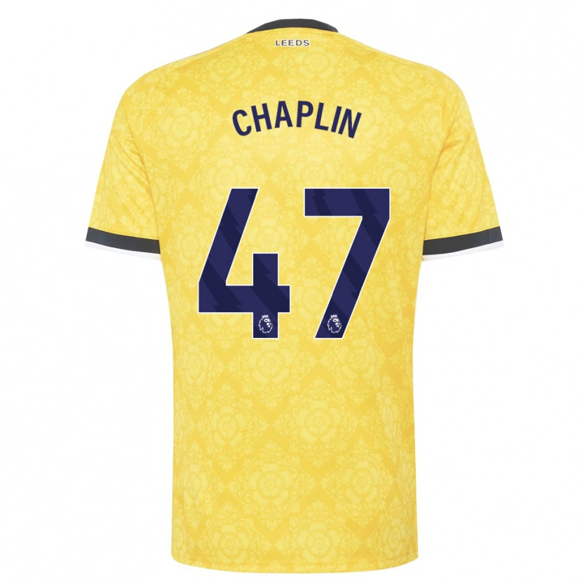 Danxen Mænd Rhys Chadwick #47 Gul Hvid Sort Udebane Spillertrøjer 2026/27 Trøje T-Shirt