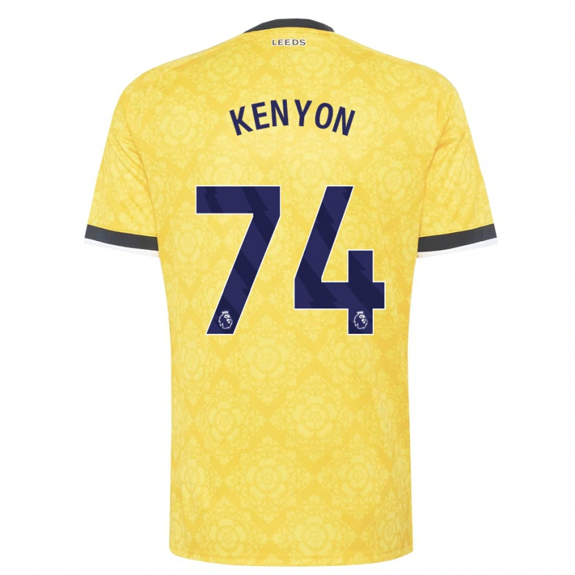 Danxen Mænd George Kenyon #74 Gul Hvid Sort Udebane Spillertrøjer 2026/27 Trøje T-Shirt