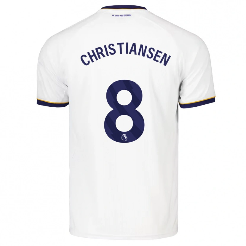 Danxen Mænd Izzy Christiansen #8 Midnatsblå Hvid Gul Udebane Spillertrøjer 2026/27 Trøje T-Shirt