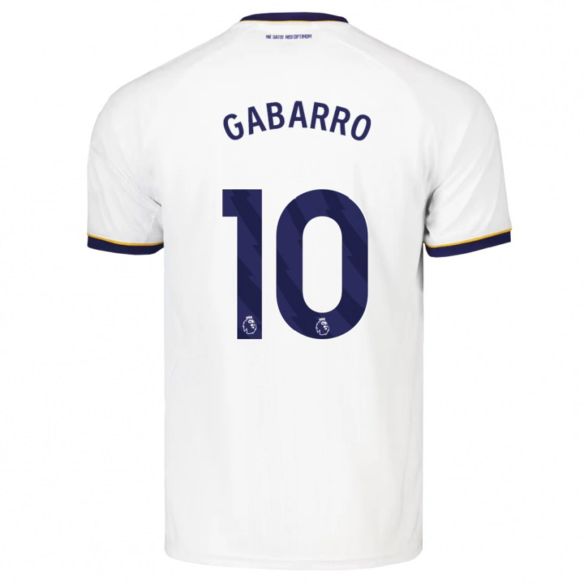Danxen Mænd Inma Gabarro #10 Midnatsblå Hvid Gul Udebane Spillertrøjer 2026/27 Trøje T-Shirt
