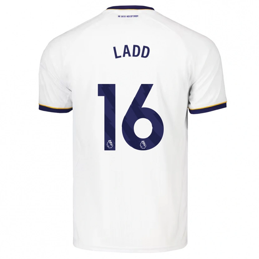 Danxen Mænd Hayley Ladd #16 Midnatsblå Hvid Gul Udebane Spillertrøjer 2026/27 Trøje T-Shirt