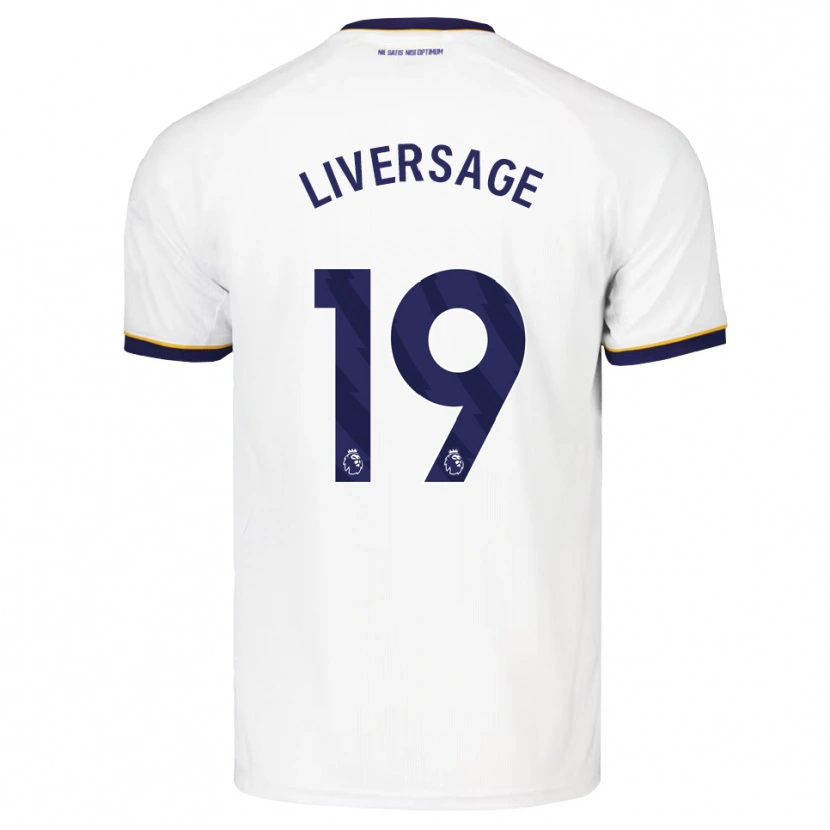 Danxen Mænd Leon Liversage #19 Midnatsblå Hvid Gul Udebane Spillertrøjer 2026/27 Trøje T-Shirt