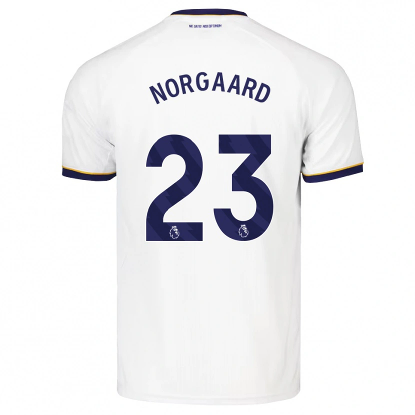 Danxen Mænd Christian Nørgaard #23 Midnatsblå Hvid Gul Udebane Spillertrøjer 2026/27 Trøje T-Shirt