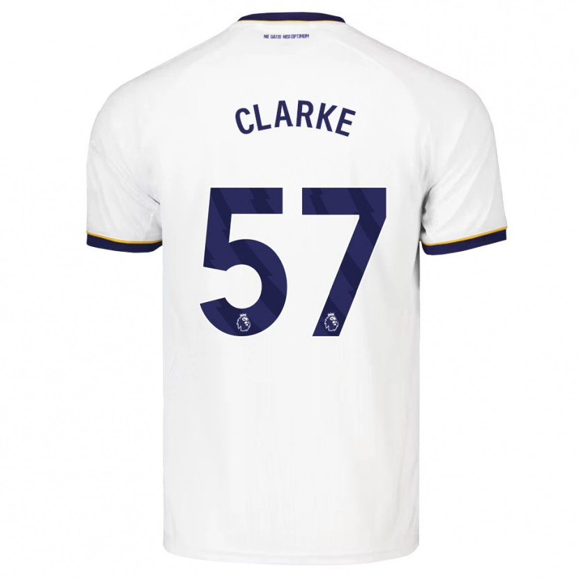 Danxen Mænd Justin Clarke #57 Midnatsblå Hvid Gul Udebane Spillertrøjer 2026/27 Trøje T-Shirt
