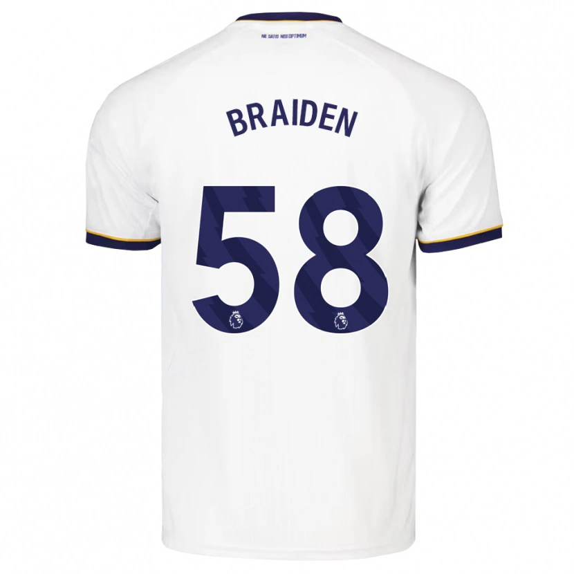 Danxen Mænd Braiden Graham #58 Midnatsblå Hvid Gul Udebane Spillertrøjer 2026/27 Trøje T-Shirt
