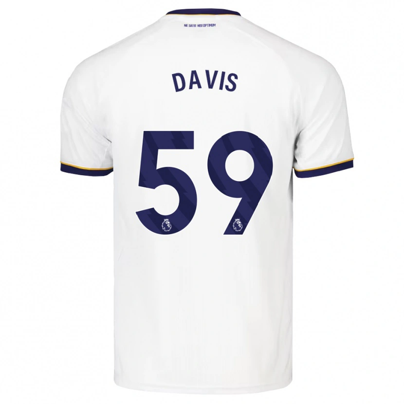 Danxen Mænd Luca Davis #59 Midnatsblå Hvid Gul Udebane Spillertrøjer 2026/27 Trøje T-Shirt