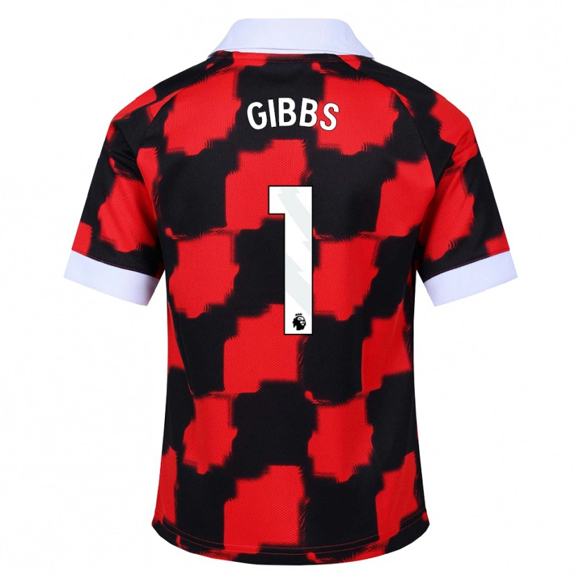 Danxen Mænd Frankie Gibbs #1 Rød Hvid Sort Udebane Spillertrøjer 2026/27 Trøje T-Shirt