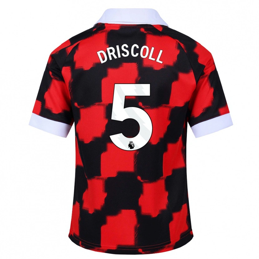 Danxen Mænd Teddy Driscoll #5 Rød Hvid Sort Udebane Spillertrøjer 2026/27 Trøje T-Shirt