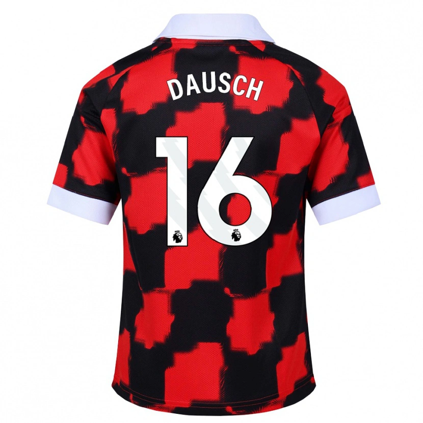 Danxen Mænd Leo Dausch #16 Rød Hvid Sort Udebane Spillertrøjer 2026/27 Trøje T-Shirt