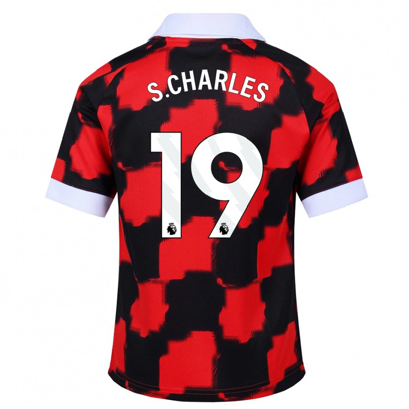 Danxen Mænd Shea Charles #19 Rød Hvid Sort Udebane Spillertrøjer 2026/27 Trøje T-Shirt