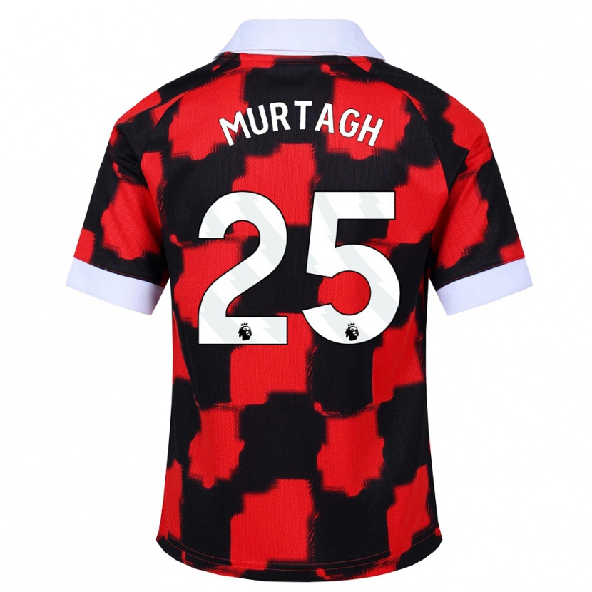 Danxen Mænd Ruby Murtagh #25 Rød Hvid Sort Udebane Spillertrøjer 2026/27 Trøje T-Shirt