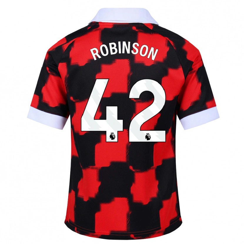 Danxen Mænd Charlie Robinson #42 Rød Hvid Sort Udebane Spillertrøjer 2026/27 Trøje T-Shirt