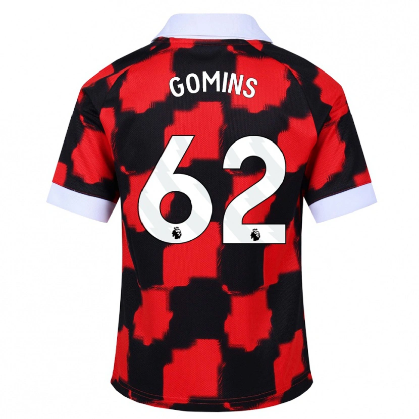 Danxen Mænd Markuss Gomins #62 Rød Hvid Sort Udebane Spillertrøjer 2026/27 Trøje T-Shirt