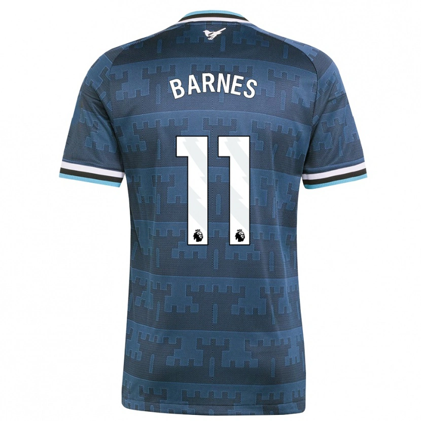 Danxen Mænd Harvey Barnes #11 Gul Sort Blå Udebane Spillertrøjer 2026/27 Trøje T-Shirt