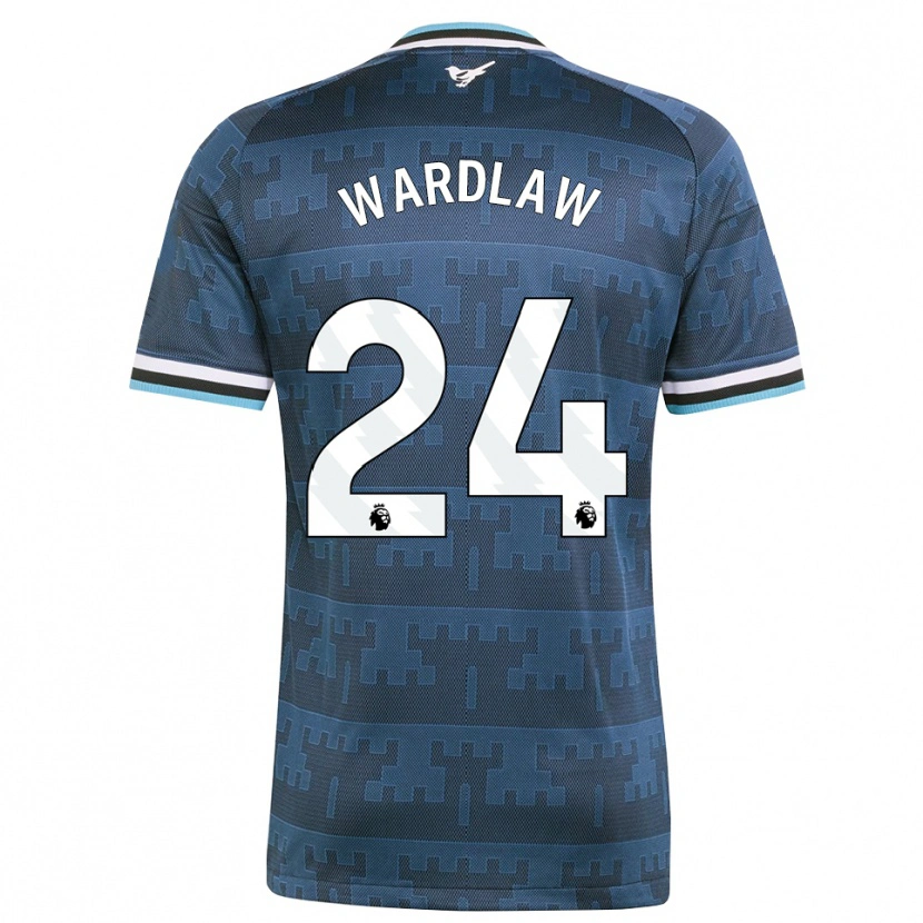Danxen Mænd Charlotte Wardlaw #24 Gul Sort Blå Udebane Spillertrøjer 2026/27 Trøje T-Shirt