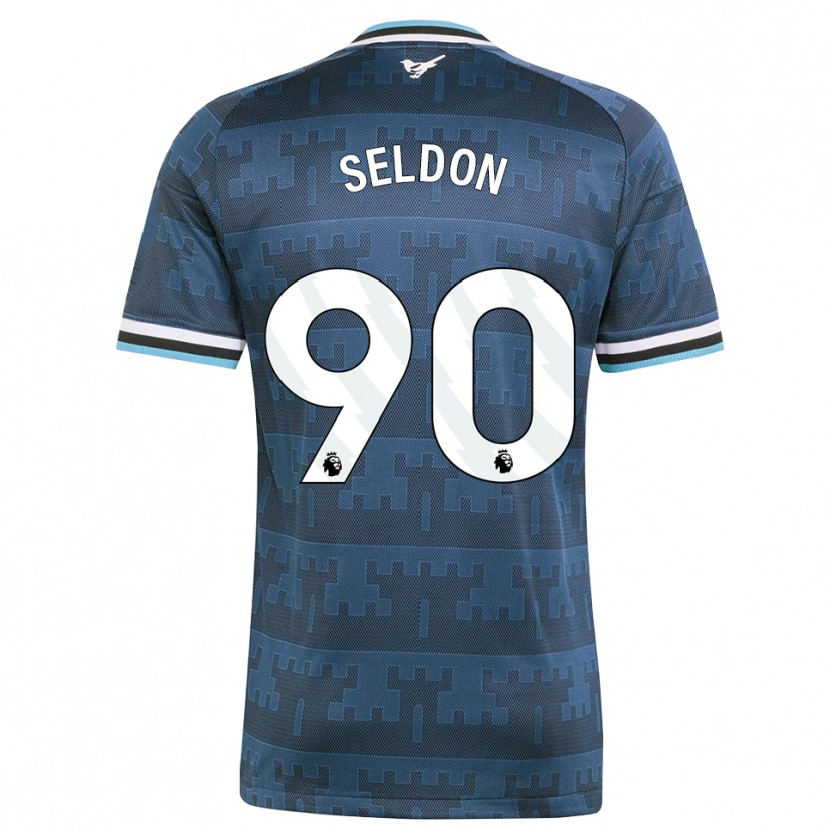 Danxen Mænd Alfie Seldon #90 Gul Sort Blå Udebane Spillertrøjer 2026/27 Trøje T-Shirt