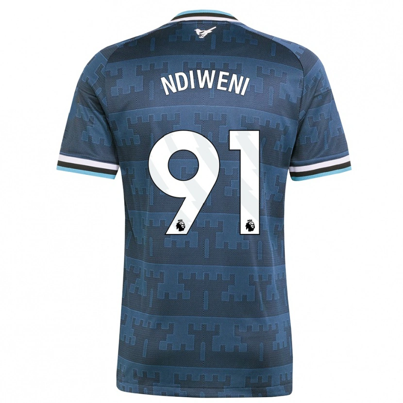 Danxen Mænd Ethan Ndiweni #91 Gul Sort Blå Udebane Spillertrøjer 2026/27 Trøje T-Shirt