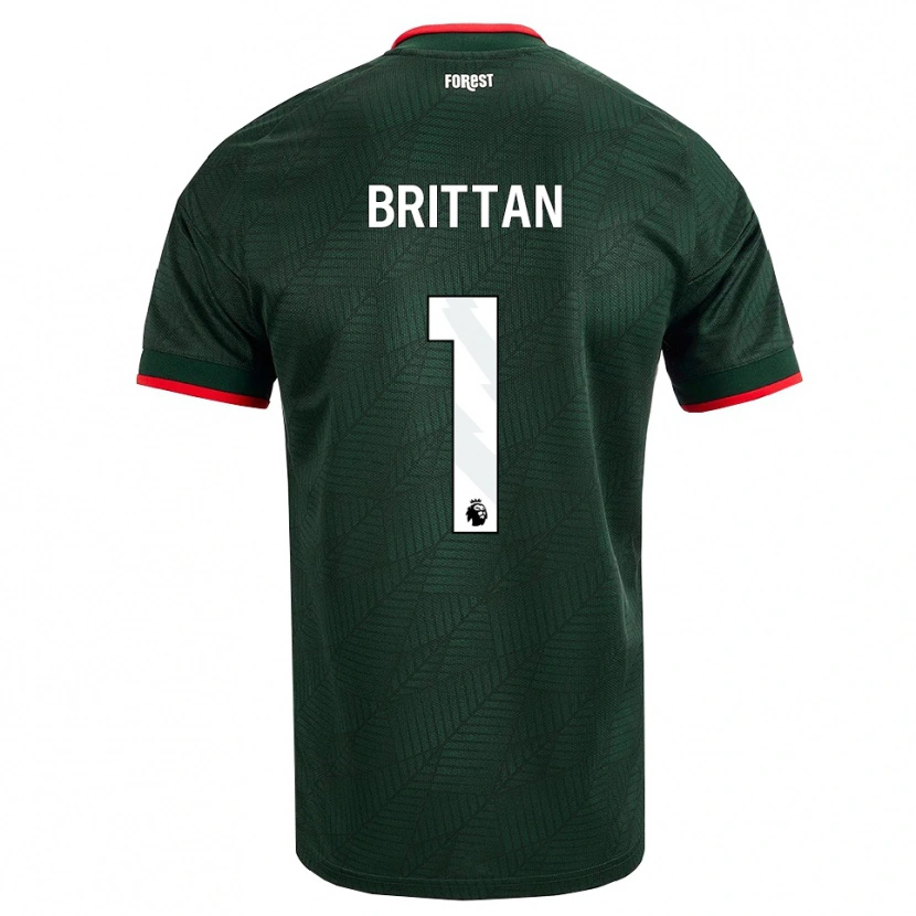 Danxen Mænd Harry Brittan #1 Mørk Grøn Rød Udebane Spillertrøjer 2026/27 Trøje T-Shirt