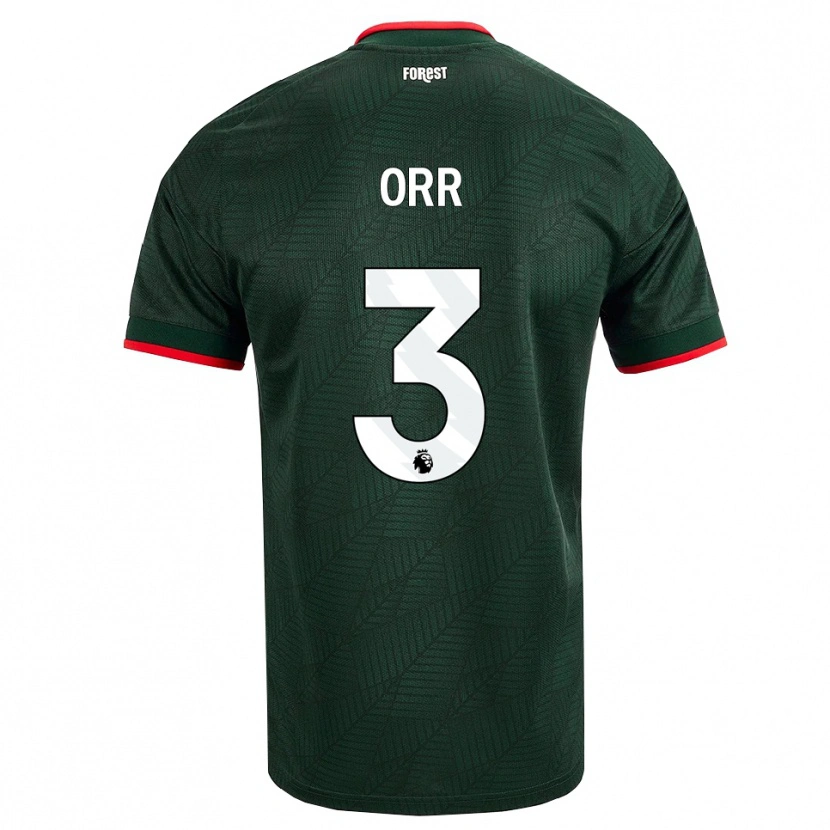 Danxen Mænd Matthew Orr #3 Mørk Grøn Rød Udebane Spillertrøjer 2026/27 Trøje T-Shirt