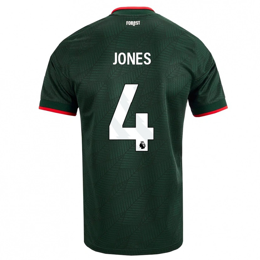Danxen Mænd Brodie Jones #4 Mørk Grøn Rød Udebane Spillertrøjer 2026/27 Trøje T-Shirt
