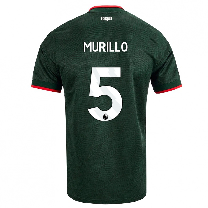 Danxen Mænd Murillo Santiago Costa Dos Santos #5 Mørk Grøn Rød Udebane Spillertrøjer 2026/27 Trøje T-Shirt
