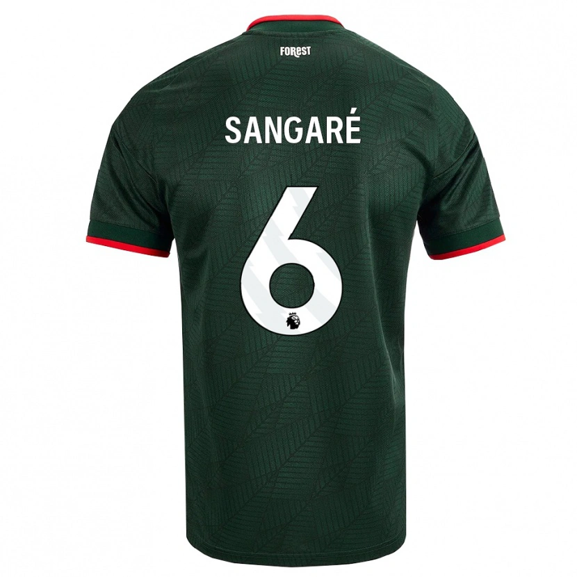 Danxen Mænd Ibrahim Sangaré #6 Mørk Grøn Rød Udebane Spillertrøjer 2026/27 Trøje T-Shirt