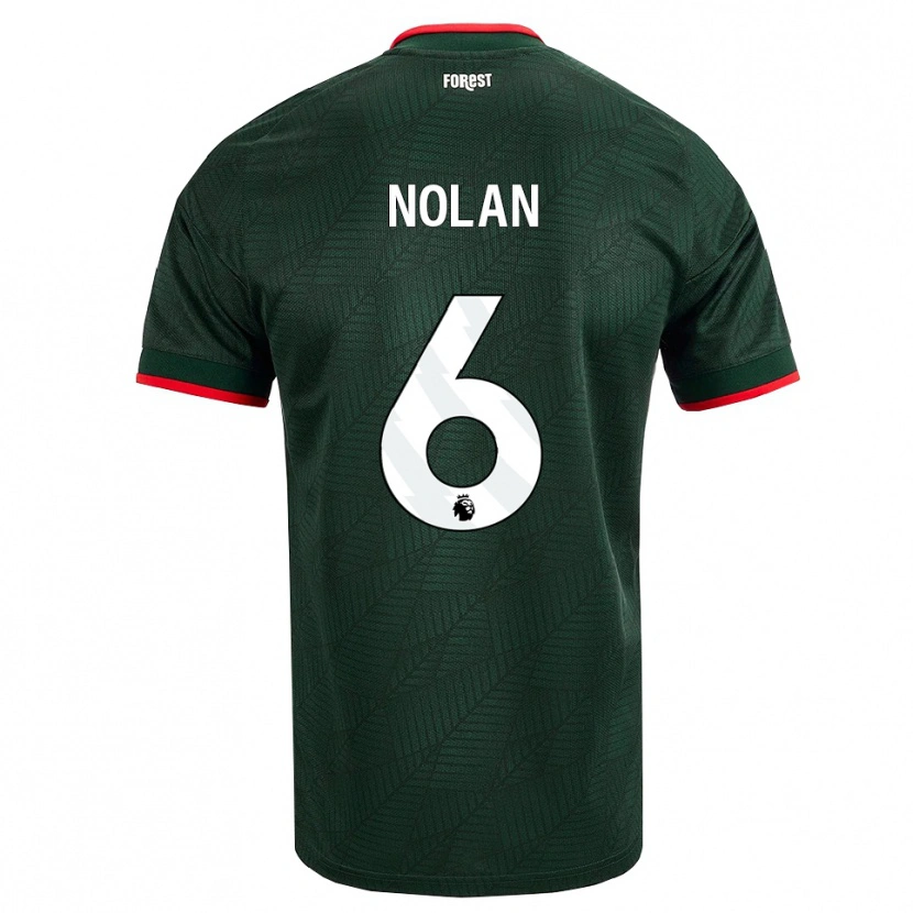 Danxen Mænd Sonny Nolan #6 Mørk Grøn Rød Udebane Spillertrøjer 2026/27 Trøje T-Shirt