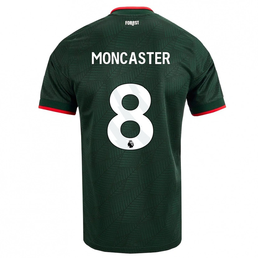 Danxen Mænd Mai Moncaster #8 Mørk Grøn Rød Udebane Spillertrøjer 2026/27 Trøje T-Shirt