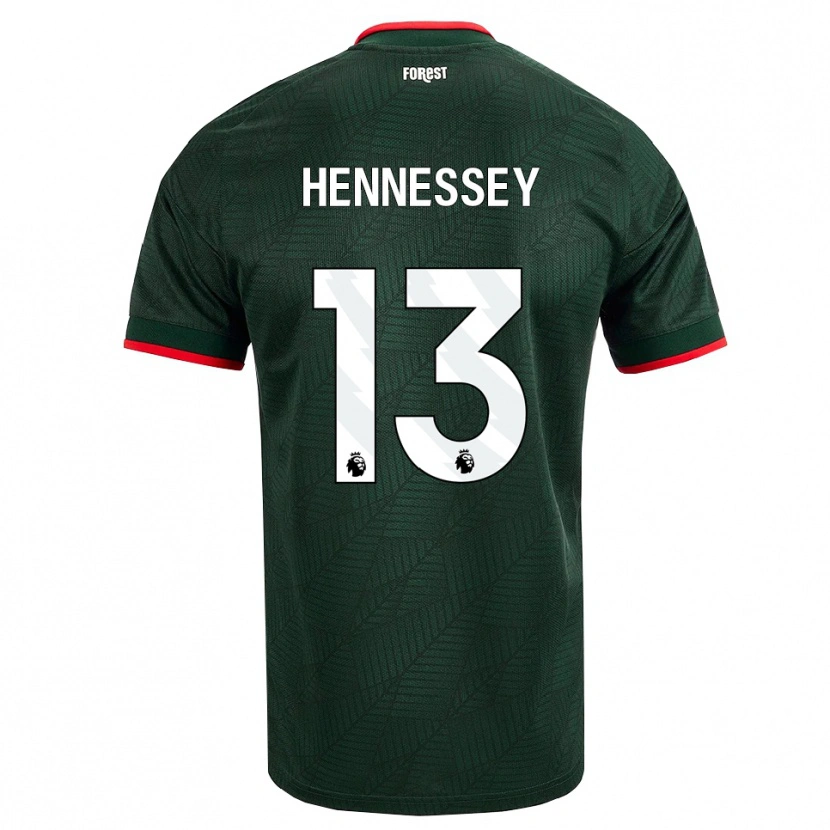 Danxen Mænd Wayne Hennessey #13 Mørk Grøn Rød Udebane Spillertrøjer 2026/27 Trøje T-Shirt