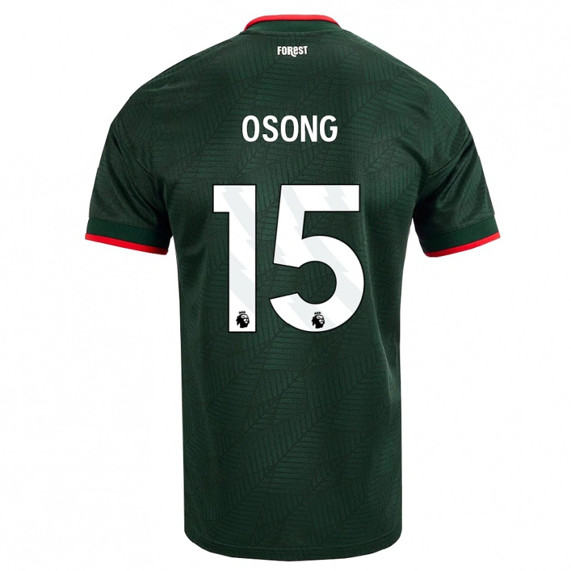 Danxen Mænd Detlef Esapa Osong #15 Mørk Grøn Rød Udebane Spillertrøjer 2026/27 Trøje T-Shirt