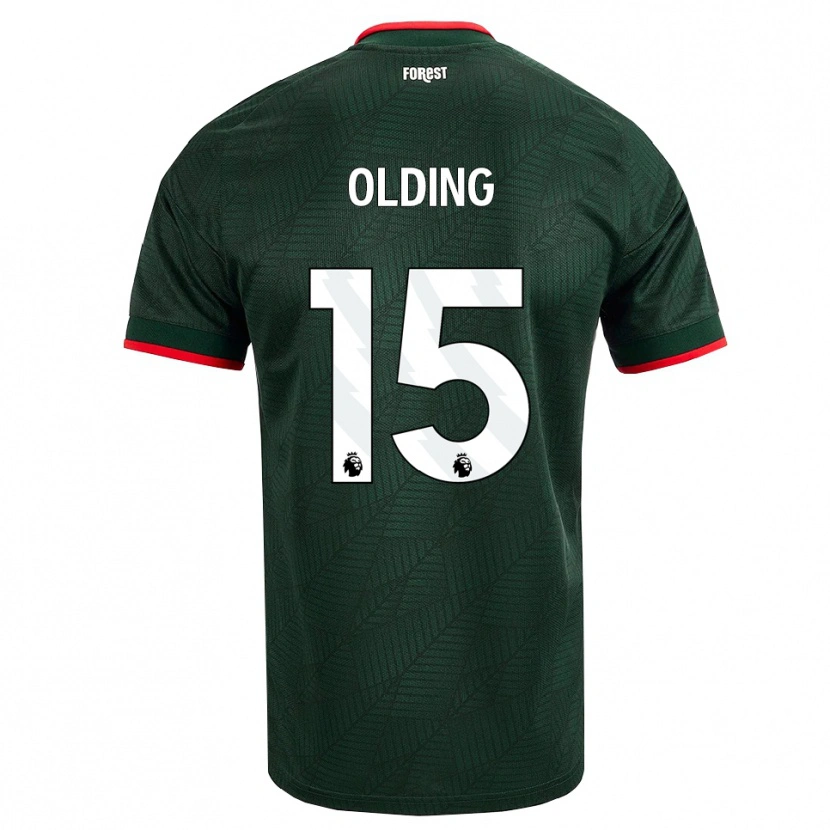 Danxen Mænd Hollie Olding #15 Mørk Grøn Rød Udebane Spillertrøjer 2026/27 Trøje T-Shirt