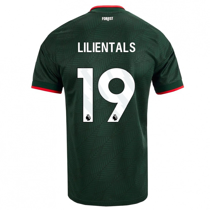 Danxen Mænd Matiss Lilientals #19 Mørk Grøn Rød Udebane Spillertrøjer 2026/27 Trøje T-Shirt