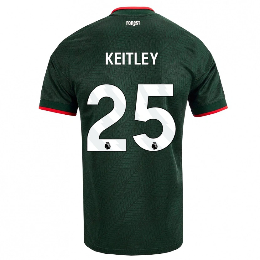 Danxen Mænd Alice Keitley #25 Mørk Grøn Rød Udebane Spillertrøjer 2026/27 Trøje T-Shirt