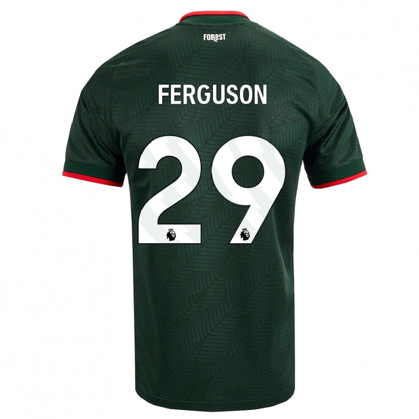 Danxen Mænd Georgie Ferguson #29 Mørk Grøn Rød Udebane Spillertrøjer 2026/27 Trøje T-Shirt